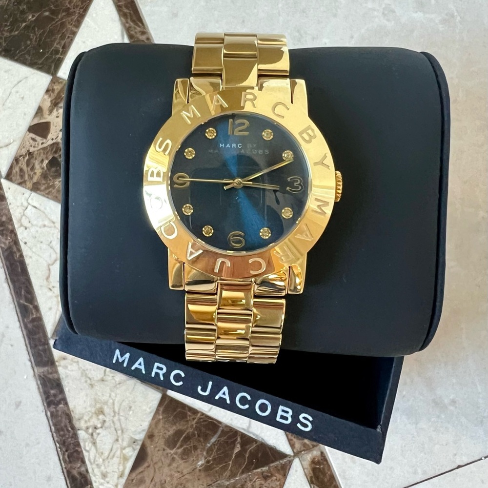 Marc by Marc Jacobs Gold Tone Blue Dial Watch (NWT)